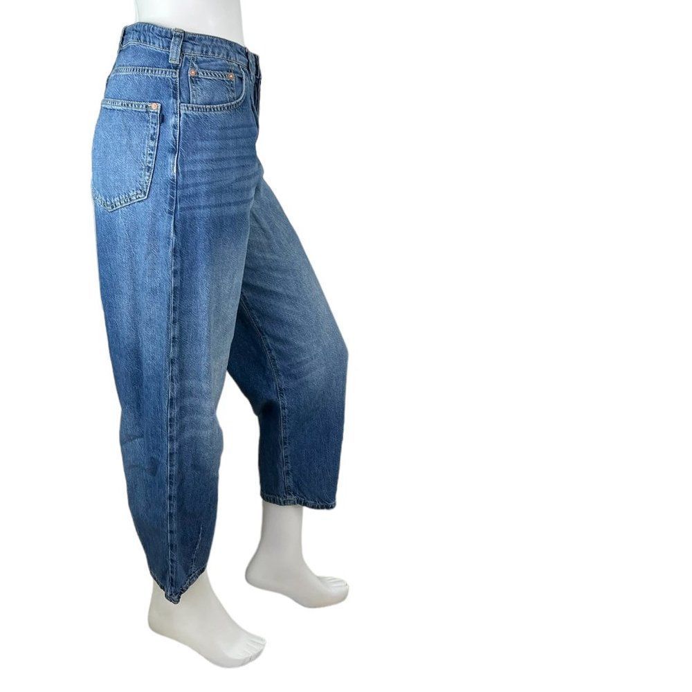 Pilcro Anthropologie The Breakers Blue Denim Relaxed High Rise Jeans Size 29